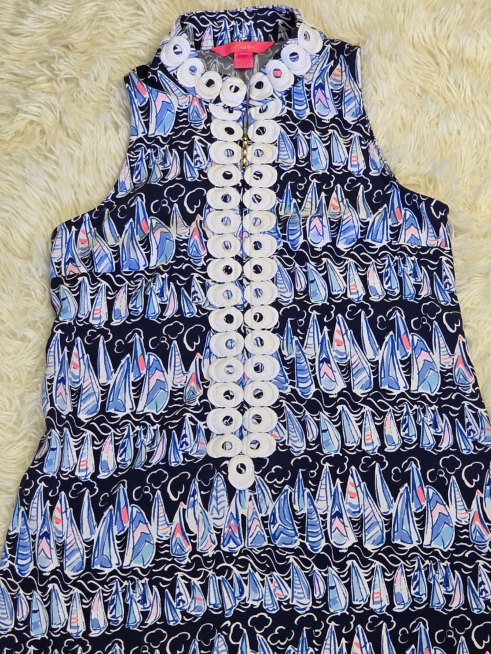 Rare Lilly Pulitzer Jane Shift Dress (Low Tide Navy Sails and Stripes)